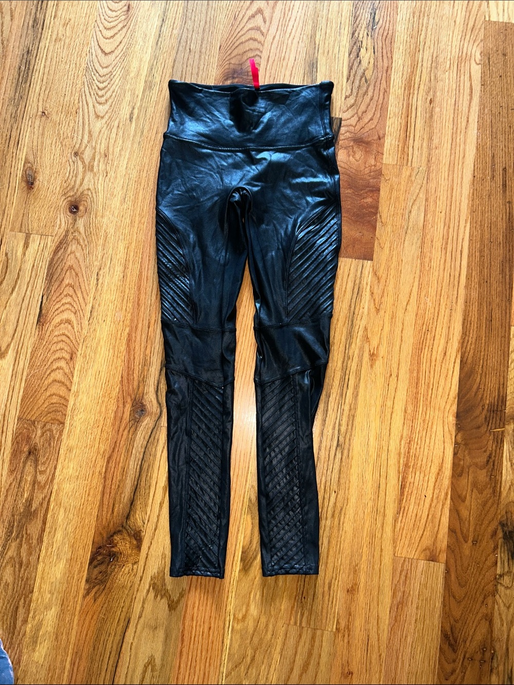 Spanx black moto leggings